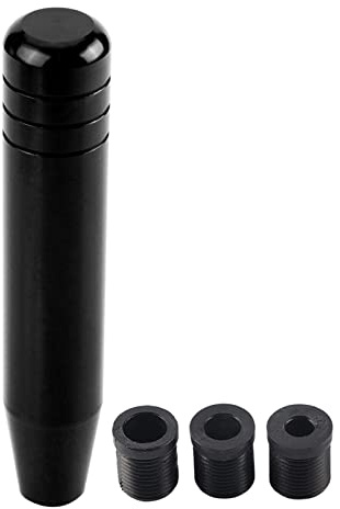 Zisemeil Pomo de palanca de cambios de metal universal de aleación de aluminio para coche, 18 cm (negro)