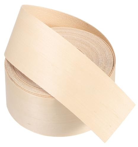 PATIKIL Cinta para bordes de haya, 76 mm x 15 m, cinta de haya para acabados de madera con adhesivo termofusible para la restauración de muebles