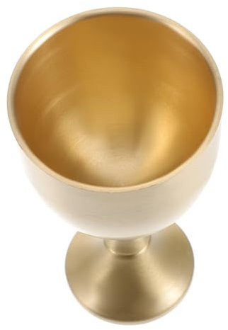 NAMOARLY Calice in Ottone Massiccio Vintage Per Cerimonie Religiose Coppa Sacrificio Con Design Liscio e Resistente Per Offerte e Collezioni Tradizionali