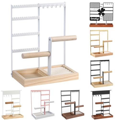 BursDany Schmuckständer Schmuckhalter, 7-Tier Schmuckbaum für Halsketten Armbänder Ringe Uhren und Accessoires, Blindbox, zufälliger Stil (nicht bestellen, wenn Sie das stören)