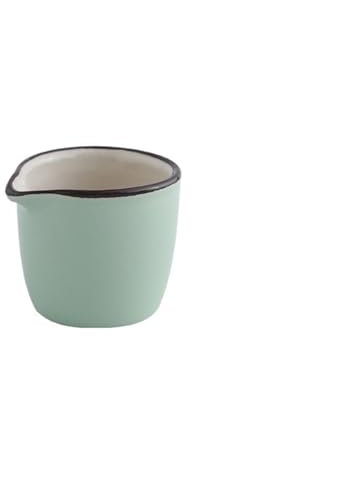 CYairong-22 Gravy Boat Ceramic Spout Small Milk Jug with Handle Espresso Small Milk Cup Creative Seasoning Cup Steak Juice Bucket Ounce Cups Gravy Jug(Green)