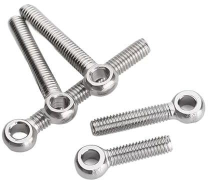 SHUNMIN Anneau De Levage Boulon à Anneau en Acier Inoxydable 304 M5 M6 M8 M10 M12 Vis à Goujon d'ancrage à Trou Coulissant à œil de Poisson Piton INOX(130mm,M8 (1Pcs))