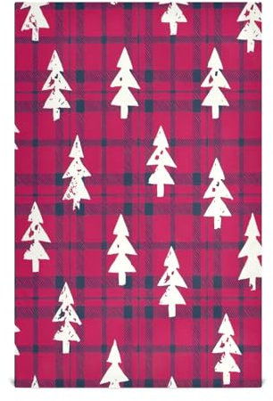 Strapazierfähig Händehandtuch Klassisches Plaid Weihnachtsrot Sporthandtuch Weich Reisehandtuch für Reisen Hotel Männer 40X70cm