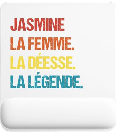 Planetee Tapis de Souris Jasmine la Déesse la Légende Vintage | Accessoire Bureau Ergonomique - Idéal pour Anniversaire, Collègue, Secret Santa Noël, Fête des Pères et Fête des Mères