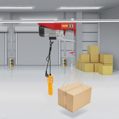 Seilwinde Seilwinde Elektrisch 220v Elektrischer Hoist 800kg Tragkraft 13000w Kupfermotor Kettenzug Elektrisch Elektrische Seilwinde Seilzug Elektrisch Kabelfernbedienung Baustellen/Lager/Fabriken