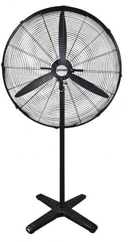 Dimensione Elettronica S.R.L. Ventilatore Industriale a Piantana da 65 cm in metallo oscillazione 3 pale 3 velocità altezza 150 cm antisurriscaldamento