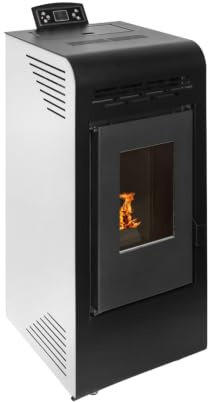 EIDER BIOMASA Estufa de Pellets POWER 9 PLUS – 8,99 kW – Rendimiento 94% – Hasta 210 m³ – Tolva 15 kg – Programable WiFi – Encendido Rápido – Clase A+