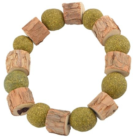 UPKOCH Jouet à l'herbe à Chat Vigne Argentée pour Chatons et Chats, Nettoyant Dentaire Naturel, Collier en Bois, Favorisant Digestion et Stimulation, Accessoires pour Animaux