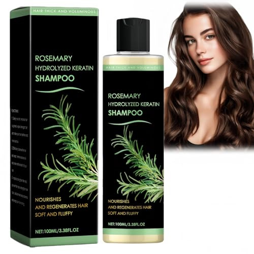 Rosemary Hair Growth Shampoo for Women and Men - Anti Hair Loss Treatment & Thickening Shampoo Natural Rosemary Extract for Thinning,Damaged,Greasy Hair and Scalp Care,100ml