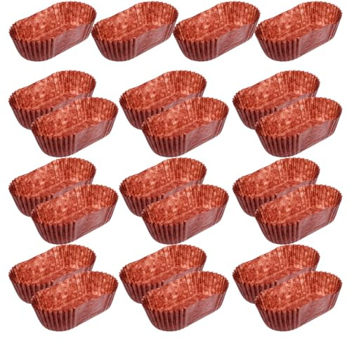 BESPORTBLE 1000 Pirottini di Carta Ovali per Muffin e Cupcake Mini Pirottini per Teglie da Plumcake in Carta Antiaderente Fodere per Cottura Dolci per Feste e Uso Domestico