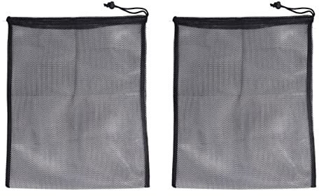 LEEZAD 2St Mesh Dragskoväska, 15,75 X 12,99 in Sports Equipment Bag, Skoförvaringsorganisator för Sport, Resor, Tennisboll, Golfboll, Simning