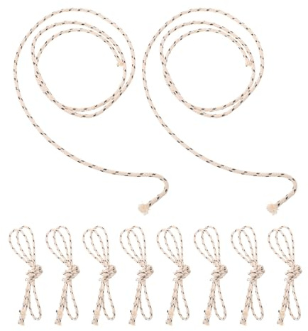Sosoport 10 Rouleaux Mèche de Lanterne à Huile en Coton Rond Résistant Haute Température Allumage Rapide, pour Camping et Lampe à Pétrole Extérieure Blanche