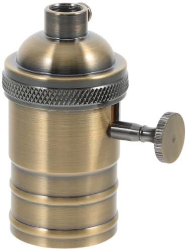 Portalámparas E26/e27 de Metal Dorado, 220v, 600w | Base de Lámpara Retro, para Restaurar Luces Antiguas y Proyectos Diy, Modelo E26/e27