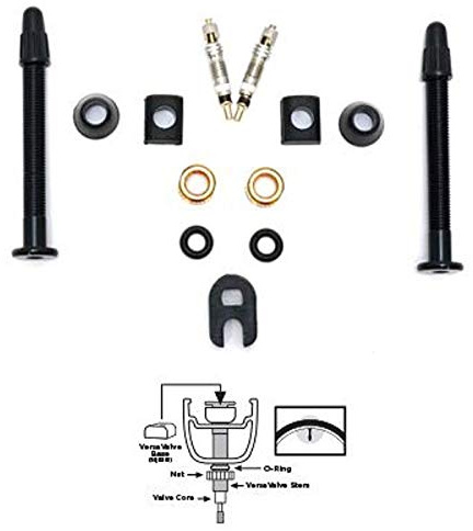 Orange Seal Cycling VersaValve Bicycle Valve Stem Kit, 80mm