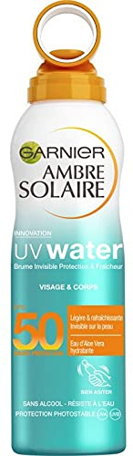 Ambre Solaire Brume invisible FPS50 visage & corps - UV Water - Le spray de 200 ml
