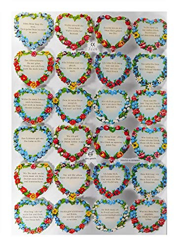 Glanzbilder EF 7126 Herz Blumen Liebe Sprüche Poesie Posiebilder Deko GWI 742