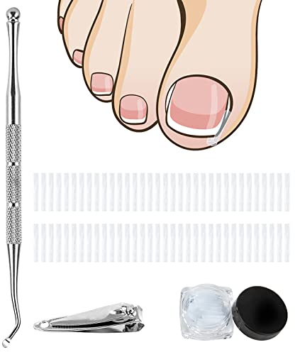 CorreccióN de Uñas de Los Pies 52 Piezas Kit de Corrección de Uñas Encarnadas Set de Herramientas Correctoras de Pedicura para Hombres Mujeres Cuidado de Pies