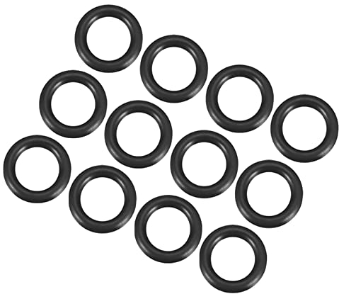QUARKZMAN 12 Stücke Nitrilkautschuk O-Ringe Dichtung Dichtring 11mm x 7mm x 2mm für Wasserhahn Klempner Reparatur Dichtung Verbindung, Schwarz