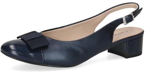 CAPRICE Damen Slingpumps mit Schleife Elegant, Blau (Navy Comb), 38 EU