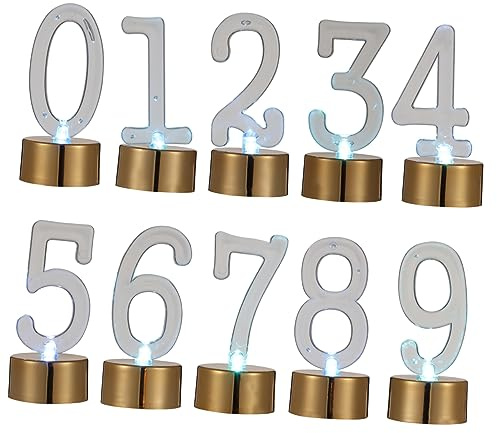 Garneck 10 Stücke Geburtstag Digitale Kerze Flammenlose Anzahl Kerzen Dekorative Lampe