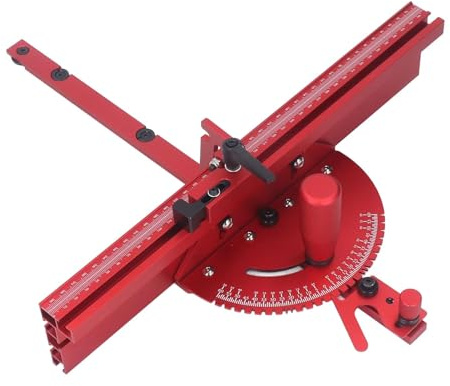 Système de Jauge à Onglet pour Scie à Table Blocs D'angle de Jauge à Onglet Précis Règle de Scie à Table en Alliage D'aluminium Outil de Travail du Bois Clôture Télescopique