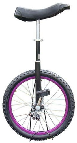 Einrad Erwachsene Wheel Trainer Einrad, 20/18/16/14 Zoll Einrad for Erwachsene/Kinder/Anfänger, Verstellbares Outdoor-Einradfahrrad Mit Leichtmetallfelge, for Outdoor-Sportarten Radfahren(Purple,18)