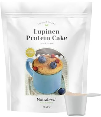 NutraLinea Lupinen Protein Cake, 12 Portionen im Standbeutel, 480g, Vanille