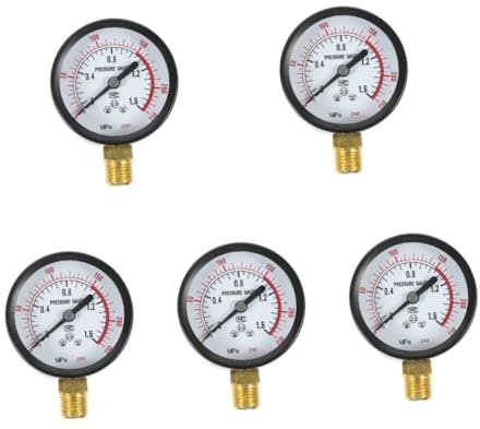 TOPPERFUN 5pcs Electric Air Pump Air Pressure Gauge for Inflatables Popcorn Maker Pressure Test