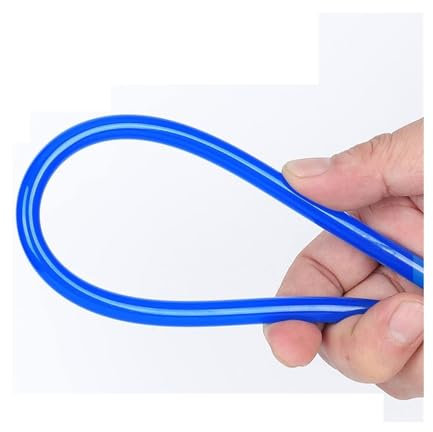 Tube en silicone, Composant de Tube pneumatique de 5 mètres, tuyau d'air pneumatique, tuyau en PU, tuyau de conduite d'air for compresseur(Blue,6x4mm)