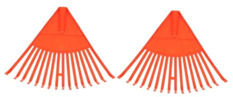 Milisten Râteau à Feuilles Plastique 16 Dents Lot de 2 Outils de Jardinage pour Nettoyage de Pelouse et Feuilles Râteau et Compact pour Aménagement Paysager