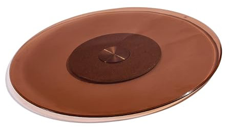 Lazy Susan - Tocadiscos de vidrio templado Lazy Susan para mesa de comedor, plato giratorio grande para servir de mesa silencioso y suave, varios tamaños para mesa de comedor