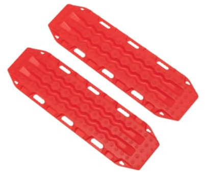 Oshhni RC Tablero de Escalera de Arena de automóvil Anti Skid Skid DIY Kit de simulación de vehículo Modificado para SCX10 para TRX4 para TRX6 para 1/10 RC, Rojo