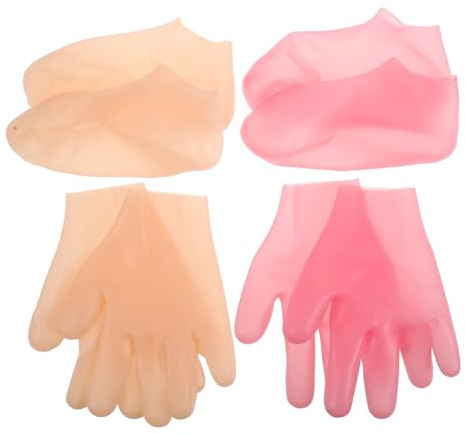 DEARMAMY Fuß Und Handmasken Peeling Socken Aus Silikon Für Trockene Rissige Haut Elastisch Feuchtigkeitsspendend Fußpflege Für Damen Und Herren Heim Und Profi Anwendung