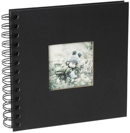 Album Fotografico in Lino, 20,5 x 20,5 cm Libro dei Ricordi, Personalizzabile con 20 Fogli/40 Pagine Bianche per Scrapbooking Fai da Te, Album Foto Quadrato per Matrimonio, Famiglia, Viaggi, Natale