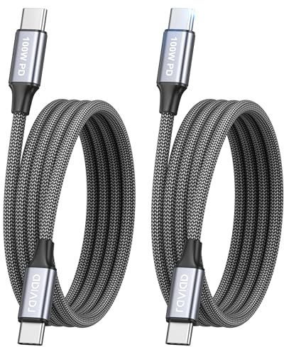 RAVIAD USB C Kabel [2 Stück 1m] 100W Schnellladekabel USB C auf USB C Kabel | PD 3.0 Ladekabel USB C für iPhone 17 16 15 Pro Max, Samsung Galaxy S25 S24 S23, Huawei, Pixel, MacBook Pro Air iPad Pro Air