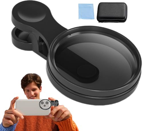Filtro polarizador móvil - Filtro de Lente, polarizador Circular de 52 mm, Capa de Vidrio, Kit de Accesorios de cámara móvil | para Lente de teléfono, fotografía al Aire, videografía, Viajes