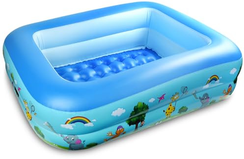 Piscina Hinchable Infantil, Piscina Hinchable,Piscinas Inflable Infantil 2 Anillos, Piscinas Hinchables de Bebés, para Jardín Interior Exterior