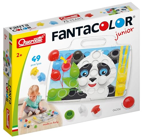 Quercetti - Pixel Junior Basic - Steckspiel, Farbspiel
