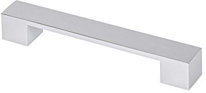 Gedotec Möbelgriff 128 mm Stangengriff eckig Türgriff Schrank - AUROA | Schubladengriff für Küche & Bad-Möbel | Griff mit Höhe 25 mm | Küchengriff Metall Chrom poliert | 1 Stück - Design Schrankgriff