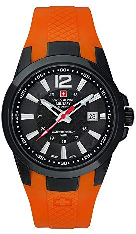 Swiss Alpine Military by Grovana Herren-Armbanduhr Orange 10ATM 7058.1879, Sportlich