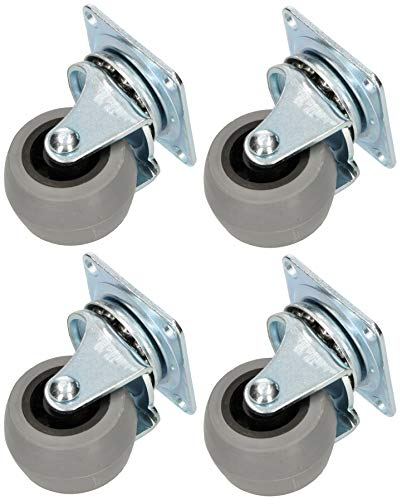KOTARBAU® 4er Set Möbelrollen Lenkrollen Ø 40 mm Rollen für Möbel Tischrollen 4er Set Rolle Schrankrollen 4er Set Rollen zum Anschrauben Rollen Schrank Rollen Möbelrollen klein Gummirollen für Möbel