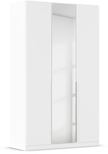 Rauch Möbel Alabama, Kleiderschrank, Farbe Weiß, Breite 136 cm | Schrank, 3-türig, mit Spiegel, Zubehör Basic, für Schlafzimmer, Kinderzimmer, Gästezimmer, Homeoffice, Garderobe, Flur
