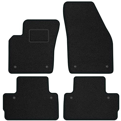MOTOS Standard Velours-Fußmatten passend für Volvo C30 2006-2012 - Standard, Gewebt, Schwarz fußmatten Auto - Erleben Sie neuen Fahrkomfort mit einem Automatten Satz für Ihr Auto
