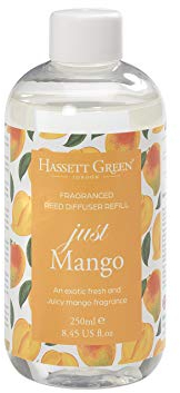 Hassett Green London - Just Mango - Fragrance Oil Reed Diffuser Refill - Larger Size 250ml Bottle