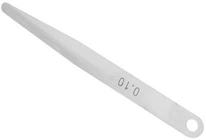 Fafeicy 5 uds 0,08mm/0,1mm Calibre de espesores de Acero Inoxidable medidor de Espesor de Relleno métrico Herramienta de medición de Calibre(0.1mm)