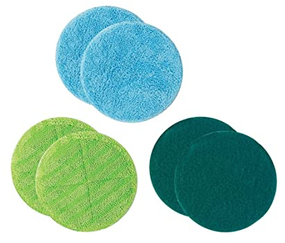 Hurricane Floating Mop - Ersatzpads für Akku Bodenwischer kabellos - 2 Mikrofaserpads, 2 Scheuerpads, 2 Polierpads zum Wischen, Schrubben & Polieren - für Bodenreinigung - waschbar & wiederverwendbar