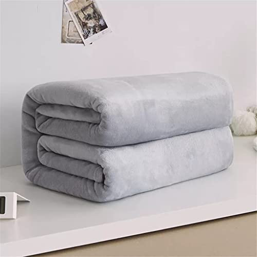 REJOON Super weiche Flanell-Bettwäsche, dünne, solide, korallenrote Fleece-Winter-Sofaabdeckung, Tagesdecke (Color : E, Size : 100 * 150cm)