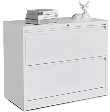 Aktenschrank Aktenschrank mit Schloss, 2 Schubladen, seitlicher Aktenschrank for Legal/Letter A4-Format, verschließbarer horizontaler Aktenschrank for Büro und Zuhause Büroschränke Aktenschränke
