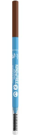 Rimmel London Kind & Free Matita Sopracciglia Brow Definer, Pigmenti naturali, Effetto naturale, Formula vegana - 006 - Espresso, 0.09g