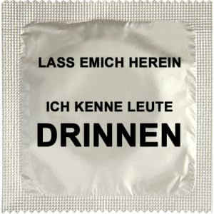 Lustiges Kondom Deutschland - aus Latex dünn und strapazierfähig - bedruckt in Frankreich - lustiges Verdeck für Männer - Originelle Überraschung
